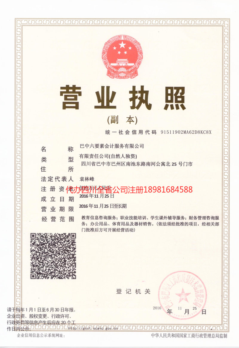 桐城桐城六要素会计服务有限公司